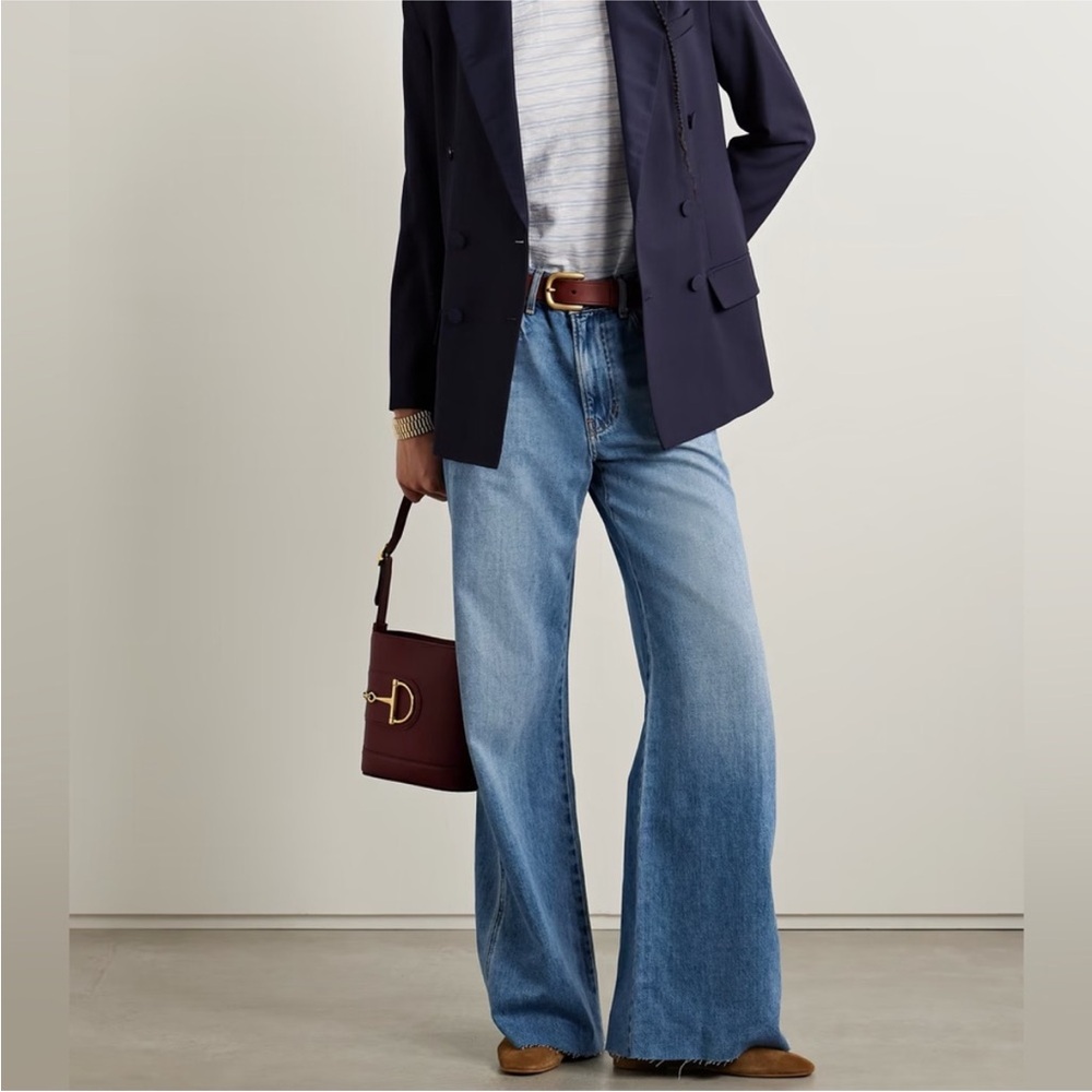 $378 Veronica beard wide leg jeans in lakeshore wash size 31 super soft